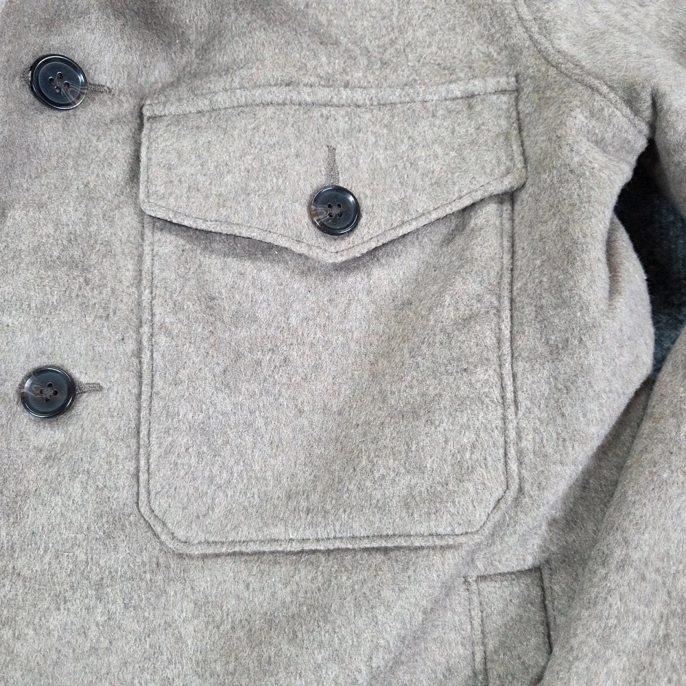 Abercrombie & Fitch Men's Wool Blend Shirt Jacket Shacket Brown Size Small NEW